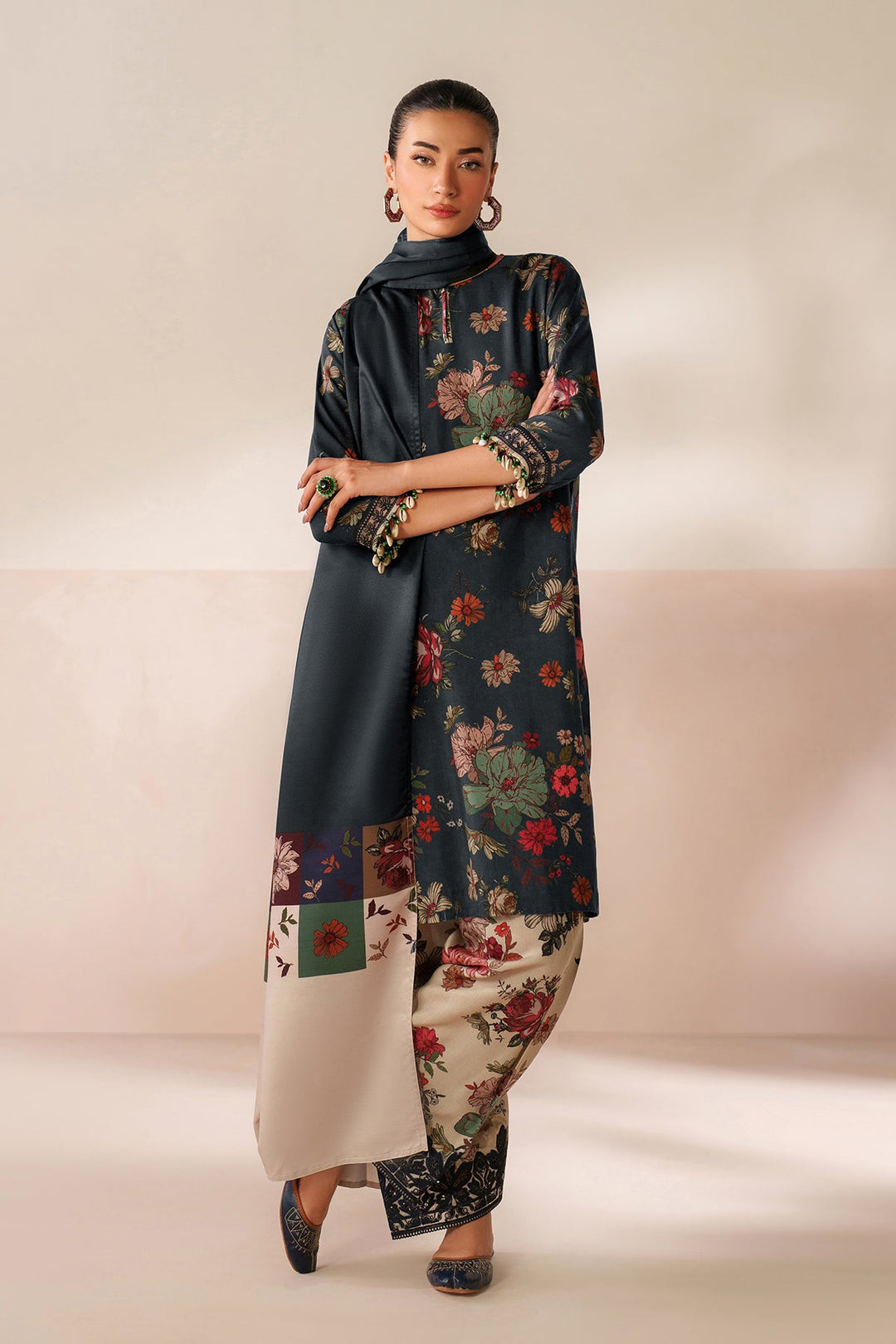 Elegant Viscose Silk Shirt and Shalwar