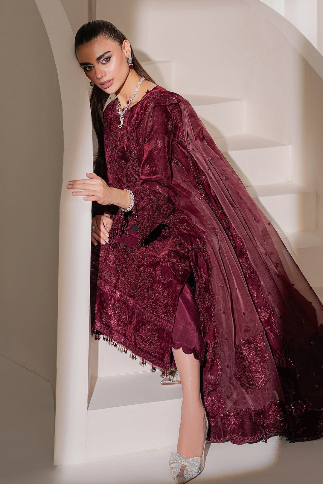 Silk Trouser and Velvet Top