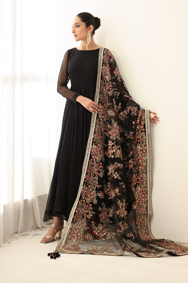 Chiffon Frock with Trouser Set