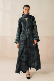Embroidered Organza Neckline Dress