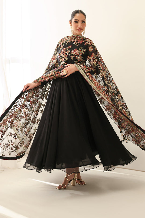 Elegant Chiffon Dress with Trousers