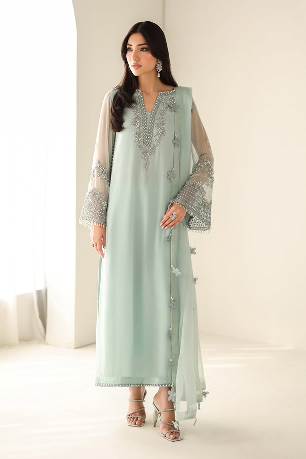Embellished Chiffon Shirt Set