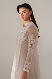 Ivory Embroidered Gown for Parties