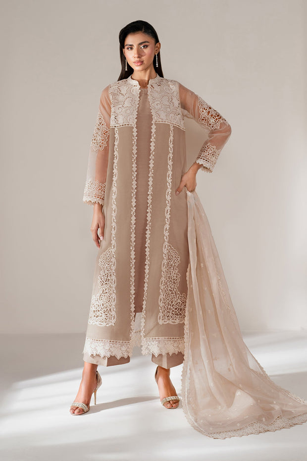 Elegant Organza Gown with Trousers
