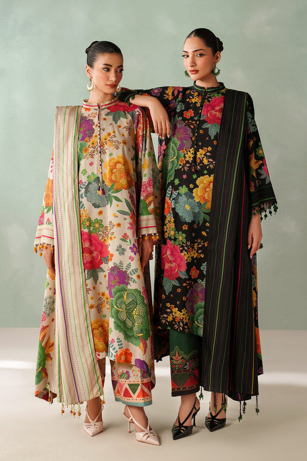 Chic Digital Print Shawl Set