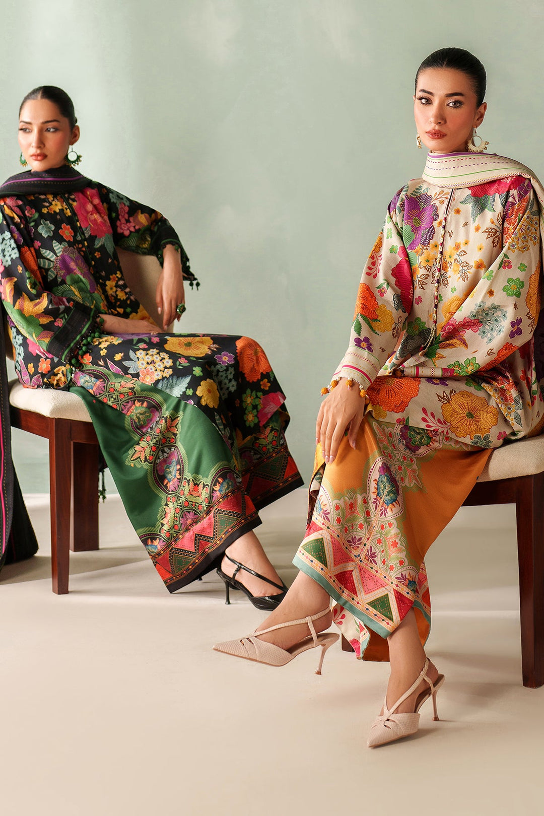 Stylish Digital Print Dress Set