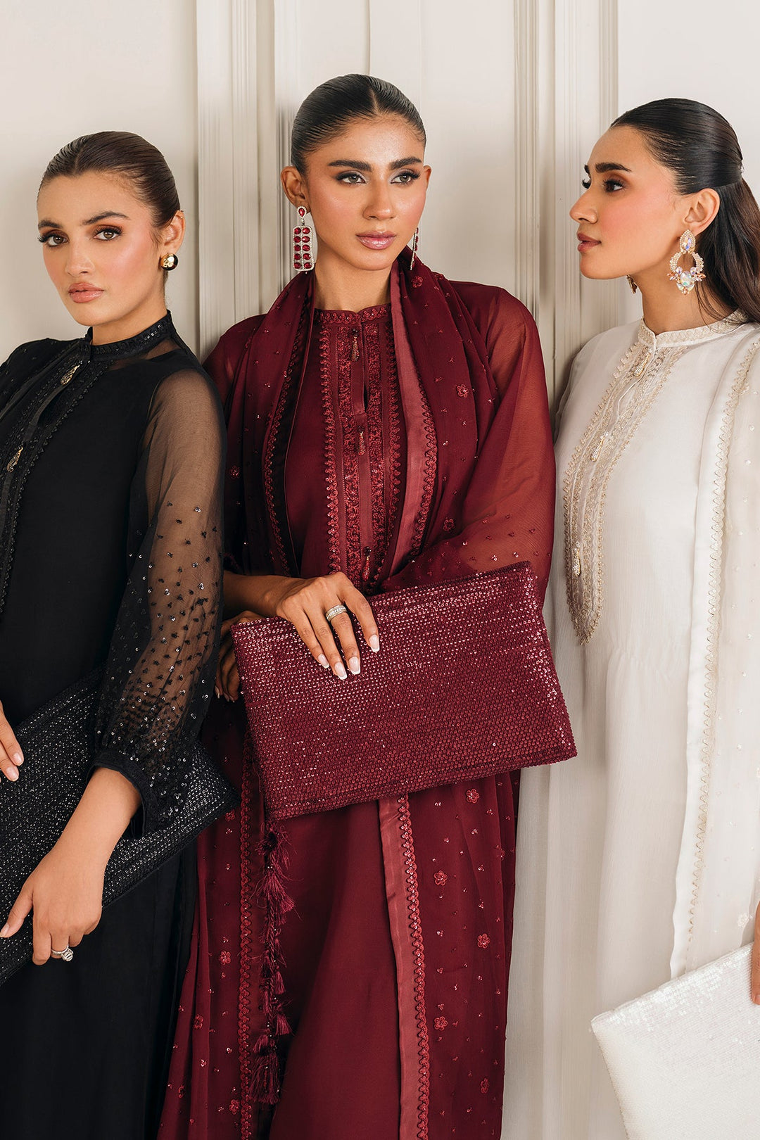Elegant Chiffon Shirt with Dupatta and Trousers