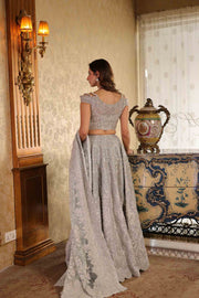 Elegant Silver Grey Pakistani Bridal Dress for Any Occasion