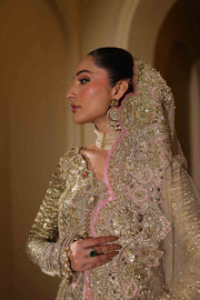 Elegant Champagne Beige Pakistani Bridal Dress for You