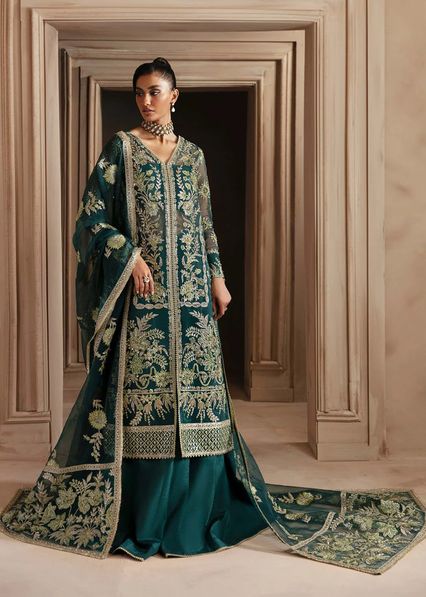 Premium Pakistani Wedding Dress in Green Color