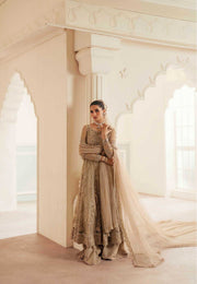 Pakistani Designer Bridal Dress in Elegant Net & Silk