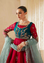 Pakistani Designer Bridal Dress in Organza and Silk