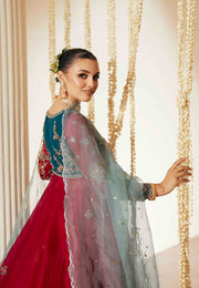 Pakistani Designer Bridal Dress in Organza and Silk