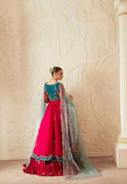 Pakistani Designer Bridal Dress in Organza and Silk