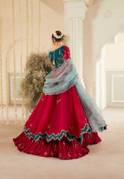 Pakistani Designer Bridal Dress in Organza and Silk