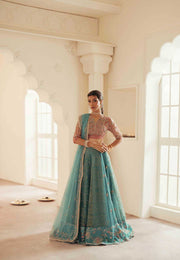 Pakistani Designer Bridal Dress in Zinc Organza