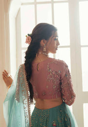 Pakistani Designer Bridal Dress in Zinc Organza
