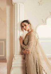 Pakistani Designer Bridal Dress in Elegant Net & Silk