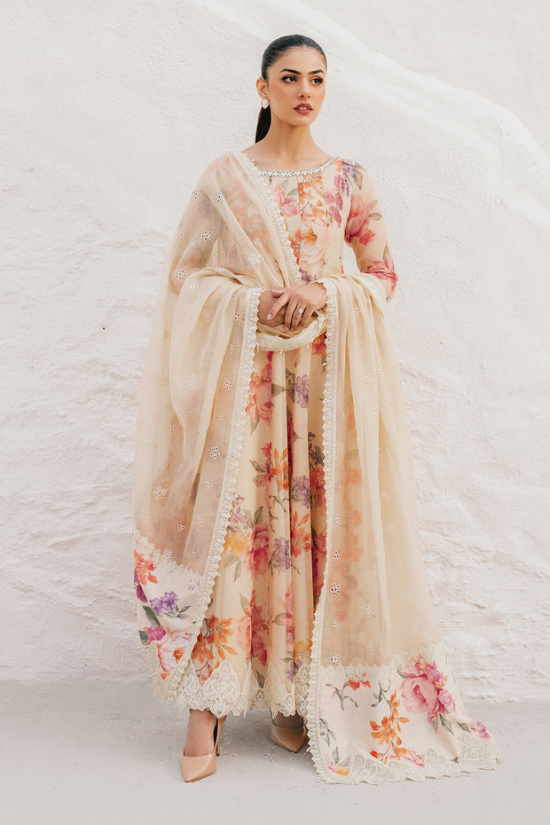 Graceful Cotton Net Dupatta Ensemble
