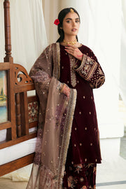 Regal Velvet Dress with Organza