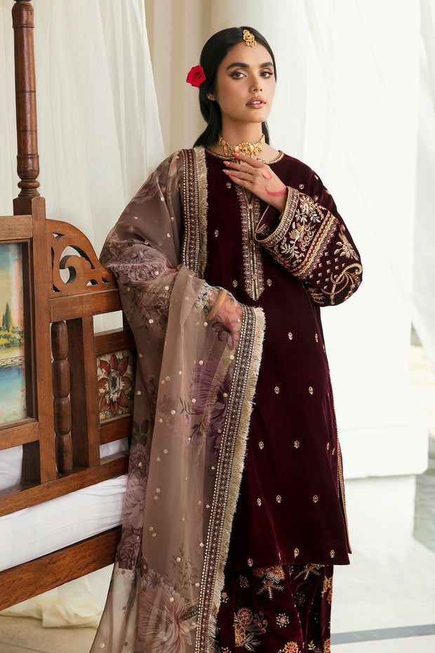 Regal Velvet Dress with Organza
