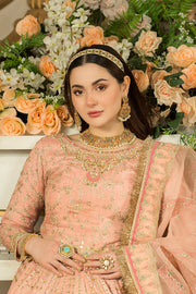 Exquisite Peach Pink Pakistani Bridal Dress for Festivities