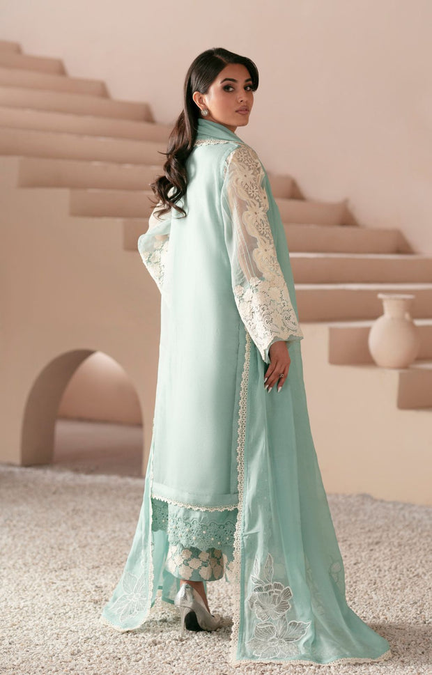 Ember: Exquisite Pakistani Party Dress with Floral Embroidery