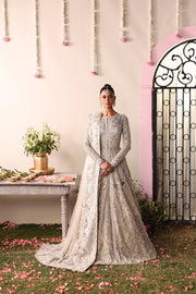 Elegant Muted Ivory Pakistani Bridal Dress Set