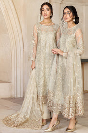 Elegant Sequins Embroidered Net Dress in Classic Color