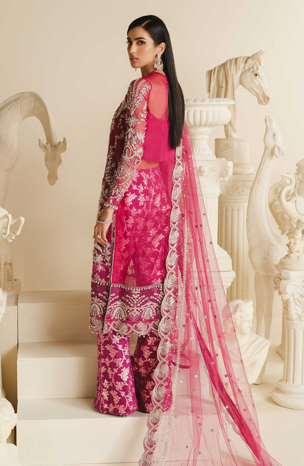 Cream Embroidered Organza Ensemble Pakistani Dress