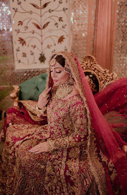Parisian Embroidered Pakistani Bridal Lehenga Ensemble
