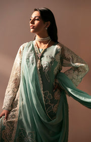 Ember: Exquisite Pakistani Party Dress with Floral Embroidery