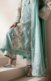 Ember: Exquisite Pakistani Party Dress with Floral Embroidery
