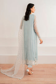 Beaded Dupatta with Embroidered Chiffon Shirt