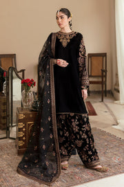 Embroidered Velvet Dress