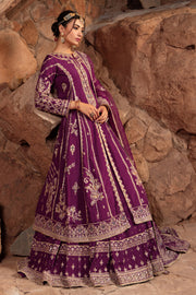 Deep Violet Pakistani Bridal Dress with Heavy Embellishments