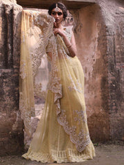 Pakistani Bridal Wear: Yellow Organza Choli & Lehenga
