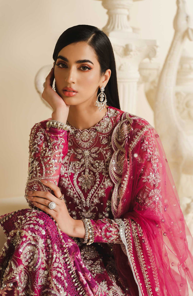 Cream Embroidered Organza Ensemble Pakistani Dress
