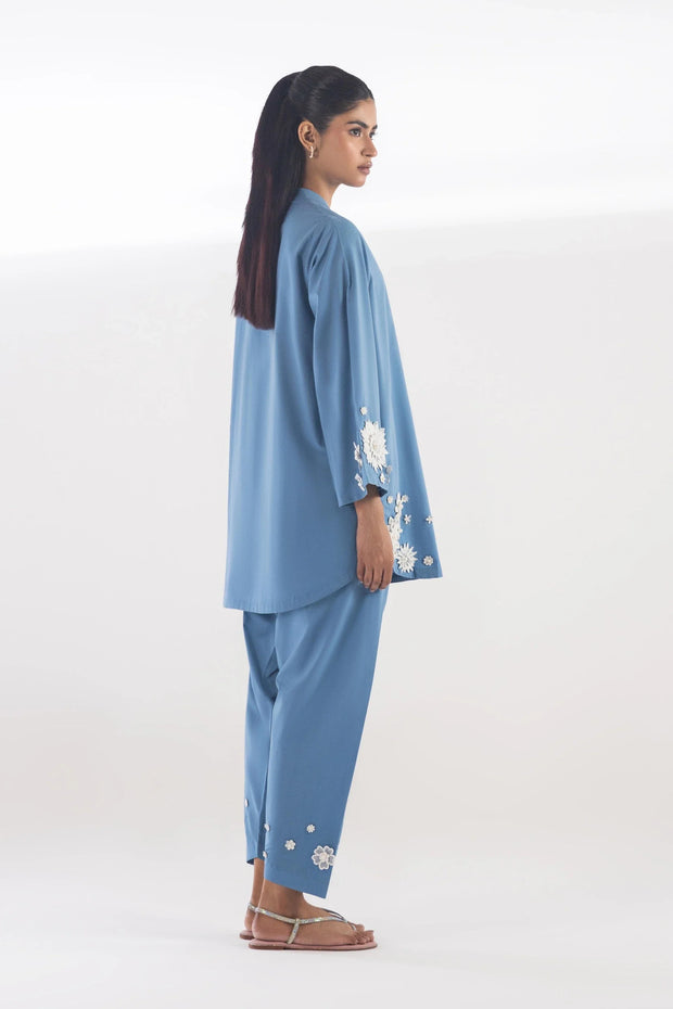 Sana Safinaz Stitched Embroidered Lawn Shirt + Shalwar Sana