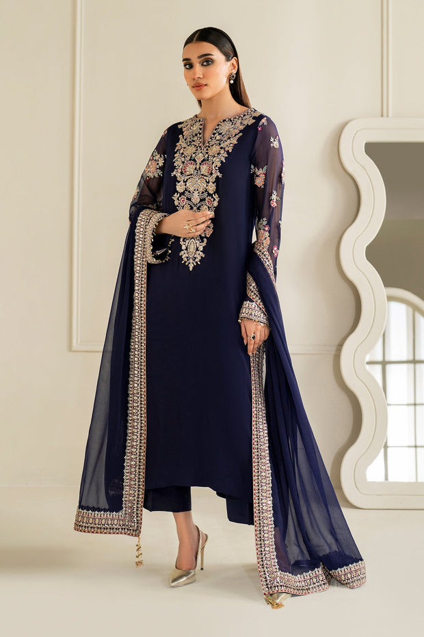 Comfort Grip Trouser with Embroidered Chiffon Shirt