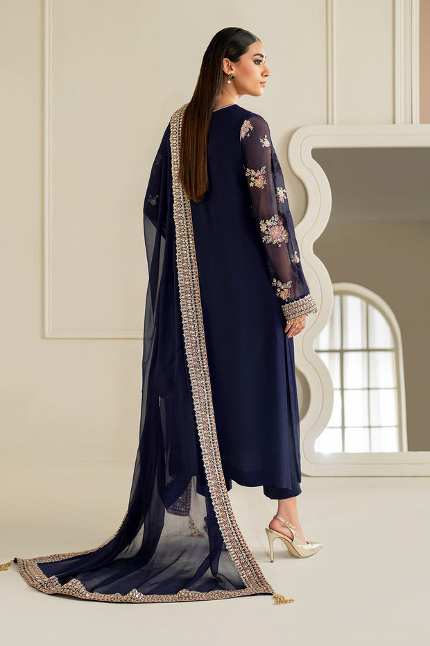 Chiffon Shirt with Embroidered Border Dupatta