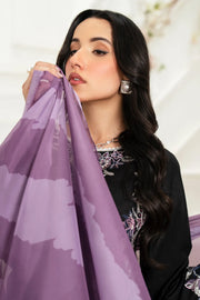 Embroidered Cotton Shirt And Trouser Set With Dupatta