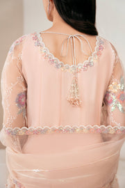 Luminous Chiffon Dress with Matching Trousers