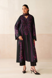Embroidered Organza Neckline Dress
