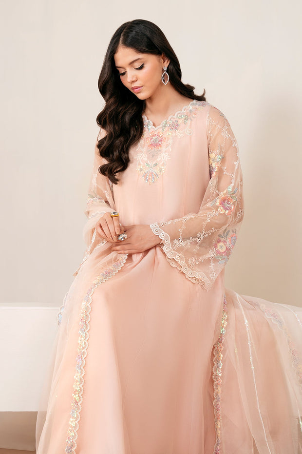 Embroidered Chiffon Dress with Dupatta