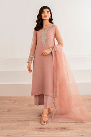 Chiffon Embroidered Dress with Dupatta
