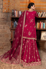 Berry Pink Pakistani Bridal Dress with Heavy Embellishments