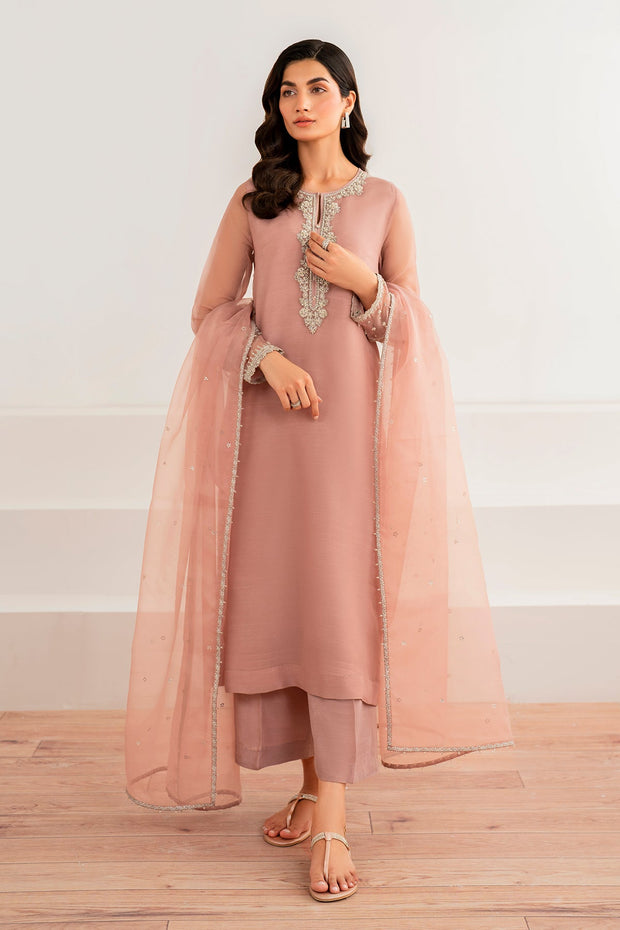 Organza Dupatta with Embroidered Shirt