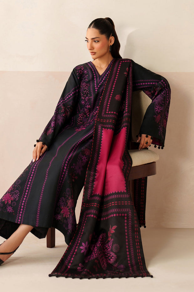 Embroidered Organza Neckline Dress