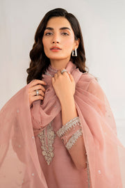 Embroidered Long Shirt with Trousers